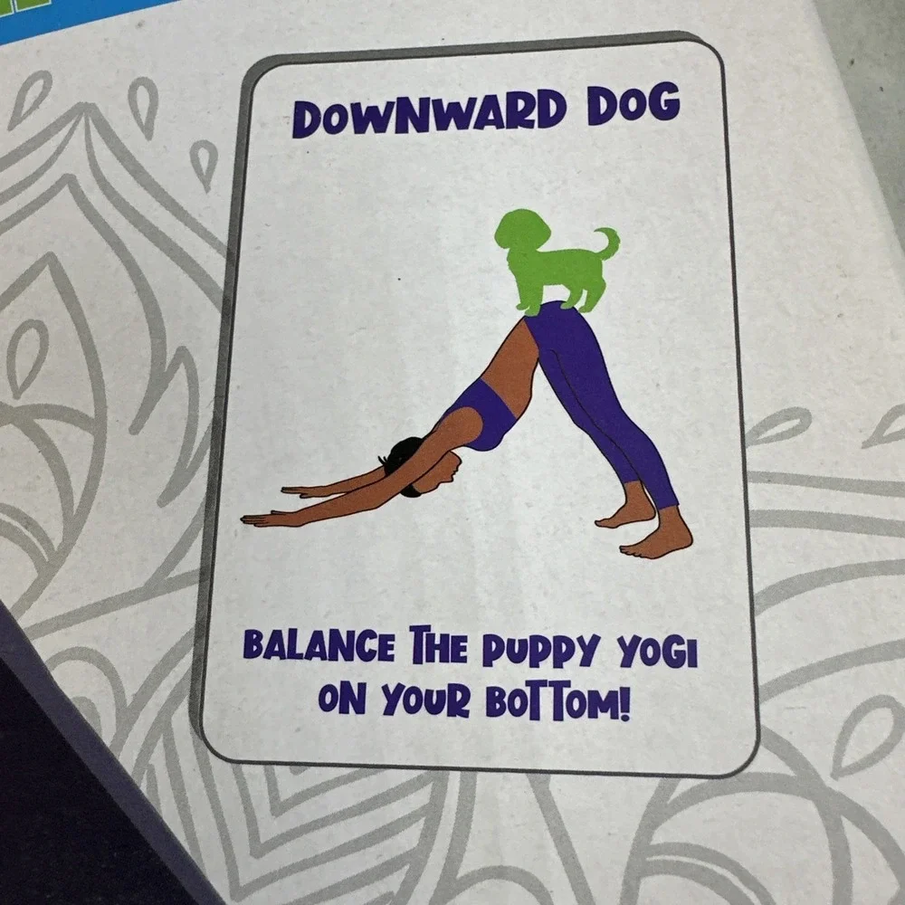 Puppy Yoga Balance Fitness Training Game With Inflatable Puppy And 100 Yoga Card